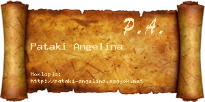 Pataki Angelina névjegykártya