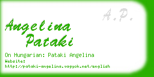 angelina pataki business card